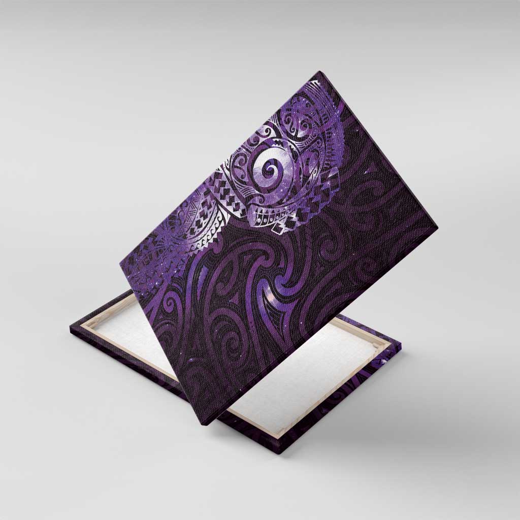 Matariki New Zealand Maori Koru Art Tattoo Canvas Wall Art New Year Galaxy Purple Sky Style
