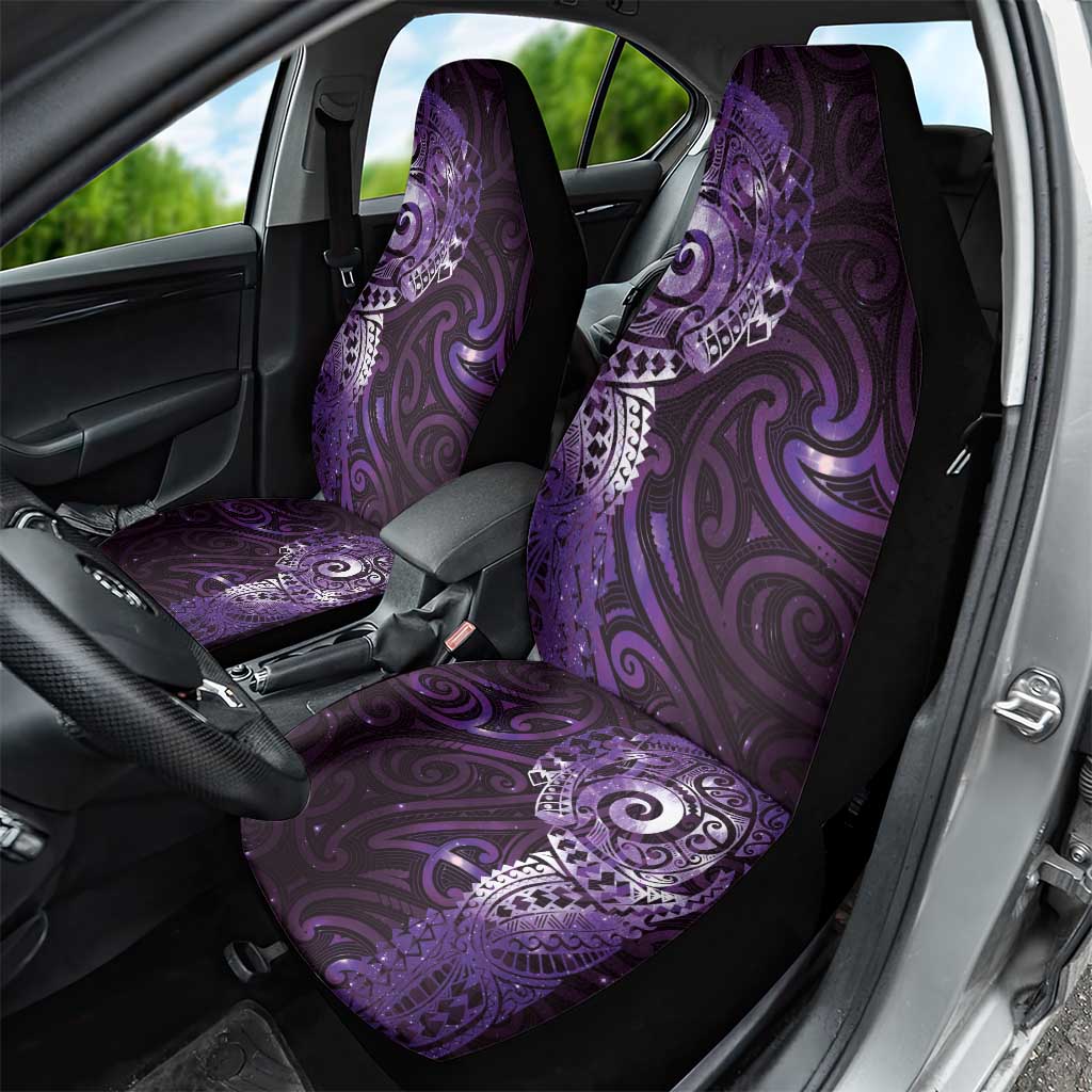 Matariki New Zealand Maori Koru Art Tattoo Car Seat Cover New Year Galaxy Purple Sky Style
