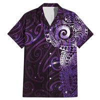 Matariki New Zealand Maori Koru Art Tattoo Family Matching Mermaid Dress and Hawaiian Shirt New Year Galaxy Purple Sky Style