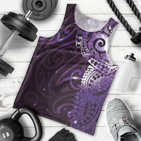 Matariki New Zealand Maori Koru Art Tattoo Men Tank Top New Year Galaxy Purple Sky Style