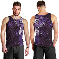 Matariki New Zealand Maori Koru Art Tattoo Men Tank Top New Year Galaxy Purple Sky Style