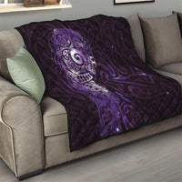 Matariki New Zealand Maori Koru Art Tattoo Quilt New Year Galaxy Purple Sky Style
