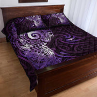 Matariki New Zealand Maori Koru Art Tattoo Quilt Bed Set New Year Galaxy Purple Sky Style