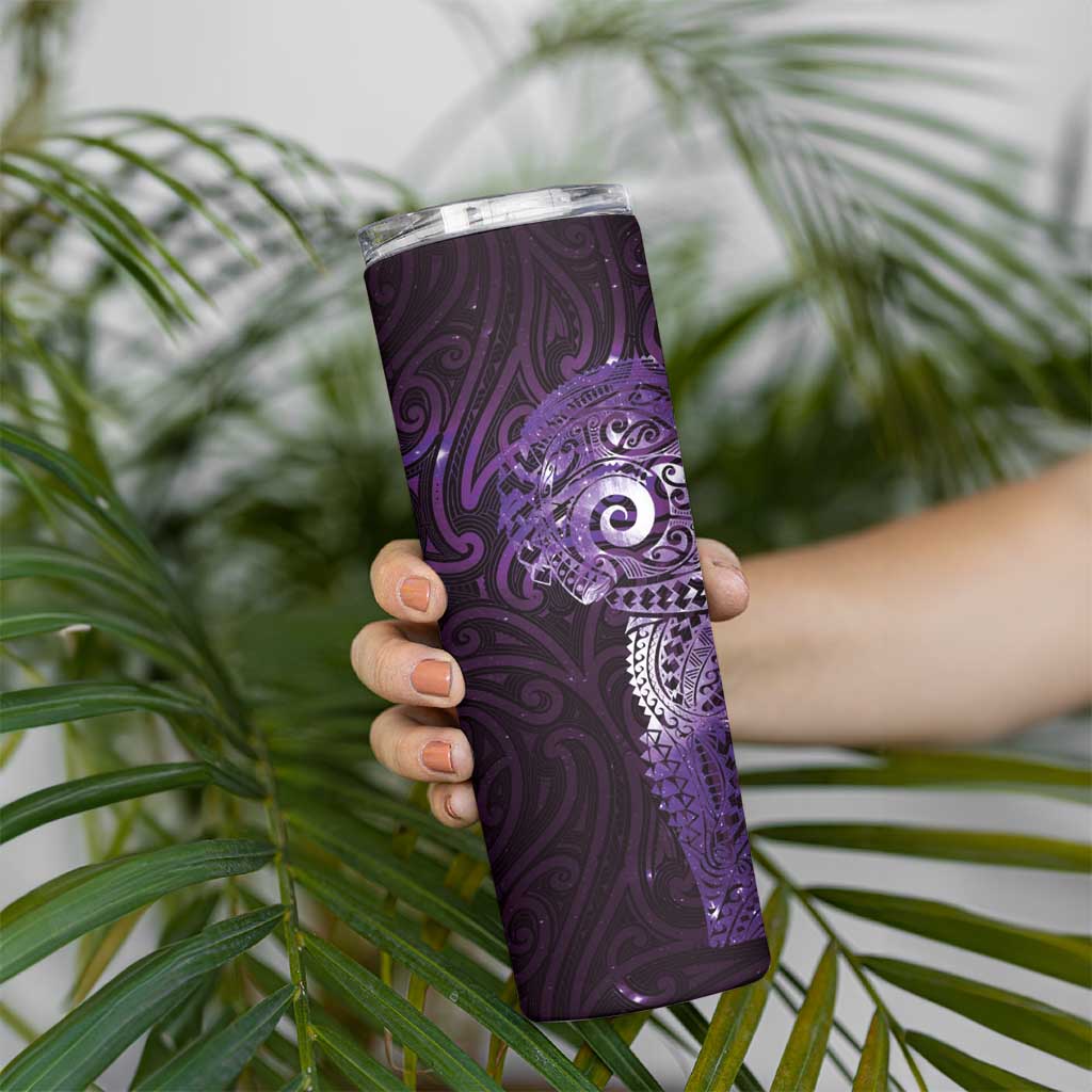 Matariki New Zealand Maori Koru Art Tattoo Skinny Tumbler New Year Galaxy Purple Sky Style
