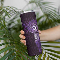 Matariki New Zealand Maori Koru Art Tattoo Skinny Tumbler New Year Galaxy Purple Sky Style
