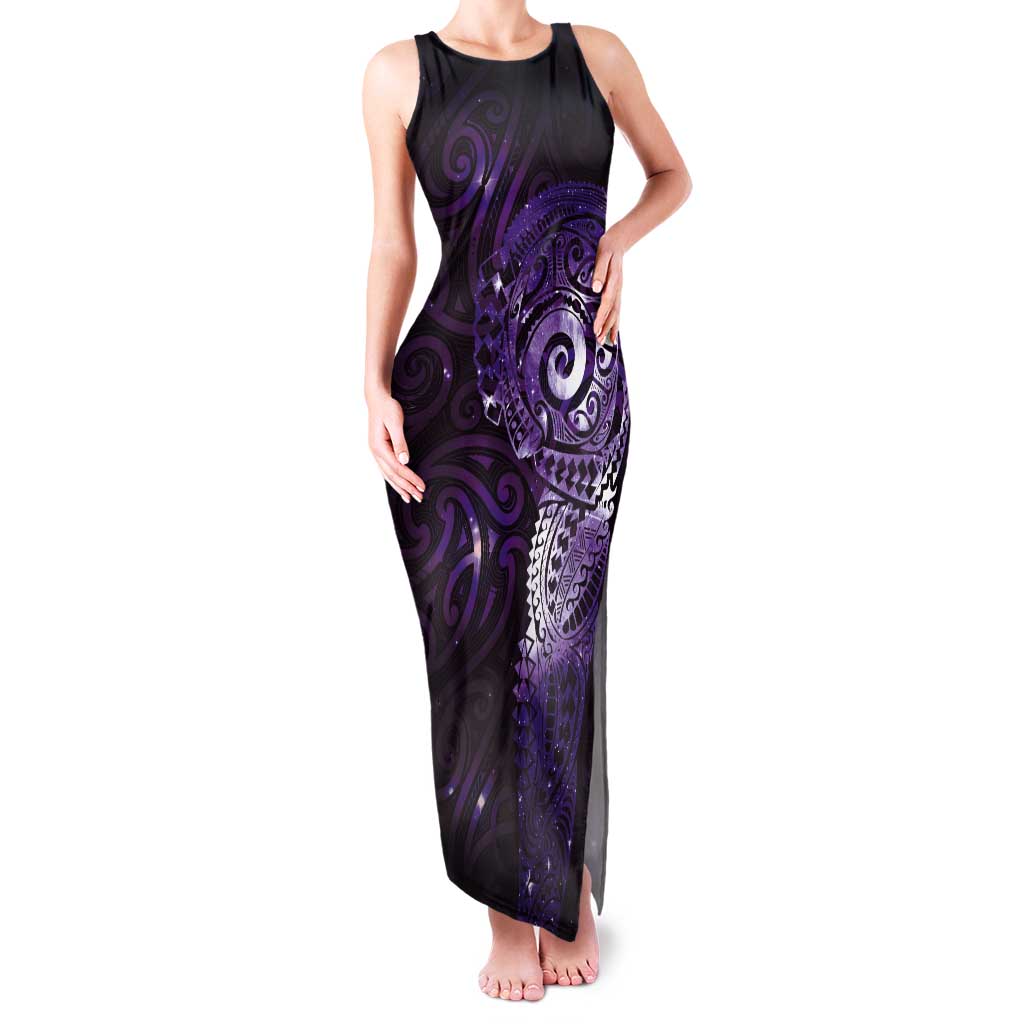 Matariki New Zealand Maori Koru Art Tattoo Tank Maxi Dress New Year Galaxy Purple Sky Style