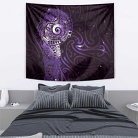 Matariki New Zealand Maori Koru Art Tattoo Tapestry New Year Galaxy Purple Sky Style