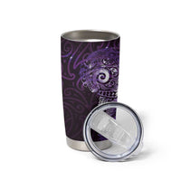 Matariki New Zealand Maori Koru Art Tattoo Tumbler Cup New Year Galaxy Purple Sky Style