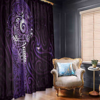Matariki New Zealand Maori Koru Art Tattoo Window Curtain New Year Galaxy Purple Sky Style