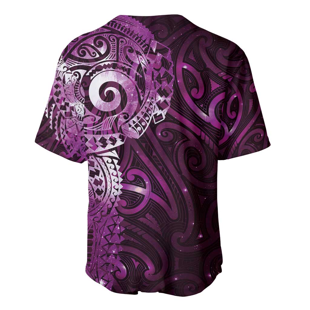Matariki New Zealand Maori Koru Art Tattoo Baseball Jersey New Year Galaxy Pink Sky Style