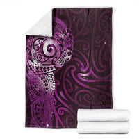 Matariki New Zealand Maori Koru Art Tattoo Blanket New Year Galaxy Pink Sky Style