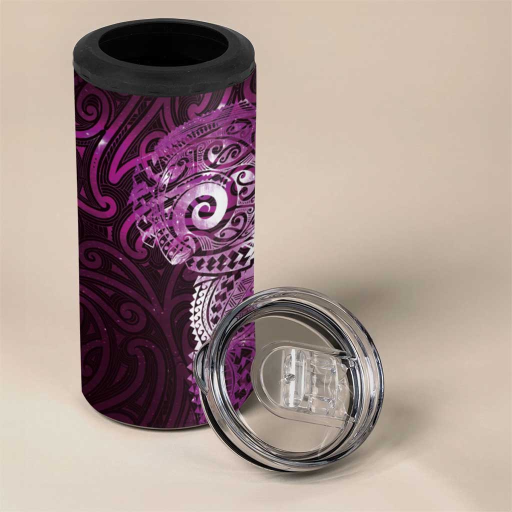 Matariki New Zealand Maori Koru Art Tattoo 4 in 1 Can Cooler Tumbler New Year Galaxy Pink Sky Style