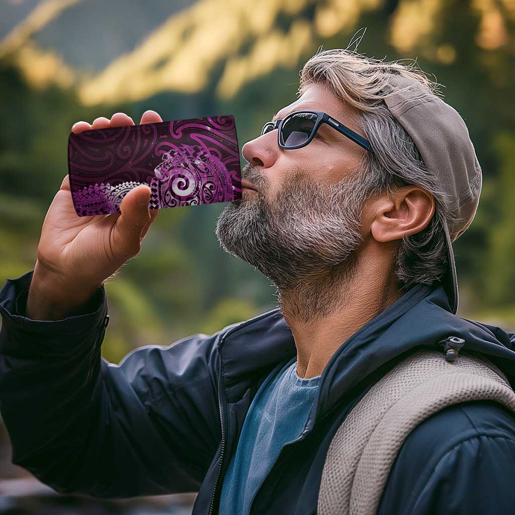 Matariki New Zealand Maori Koru Art Tattoo 4 in 1 Can Cooler Tumbler New Year Galaxy Pink Sky Style