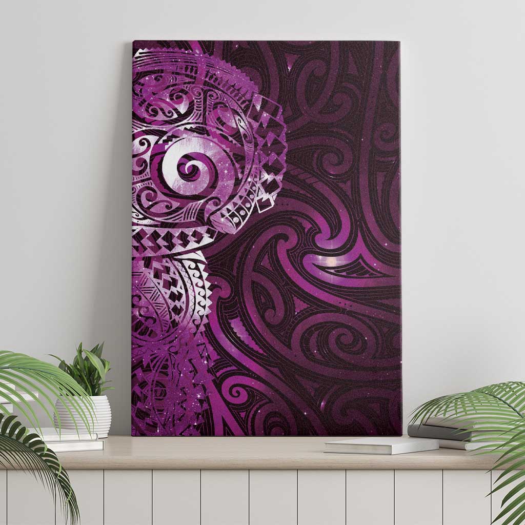 Matariki New Zealand Maori Koru Art Tattoo Canvas Wall Art New Year Galaxy Pink Sky Style