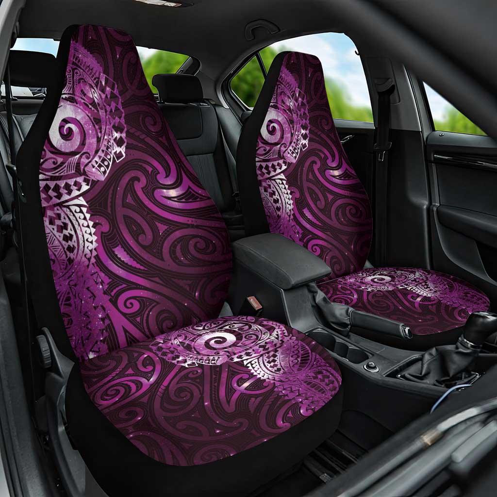 Matariki New Zealand Maori Koru Art Tattoo Car Seat Cover New Year Galaxy Pink Sky Style