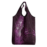 Matariki New Zealand Maori Koru Art Tattoo Grocery Bag New Year Galaxy Pink Sky Style