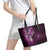 Matariki New Zealand Maori Koru Art Tattoo Leather Tote Bag New Year Galaxy Pink Sky Style
