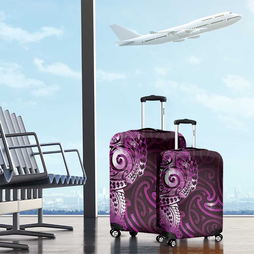 Matariki New Zealand Maori Koru Art Tattoo Luggage Cover New Year Galaxy Pink Sky Style