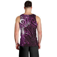 Matariki New Zealand Maori Koru Art Tattoo Men Tank Top New Year Galaxy Pink Sky Style