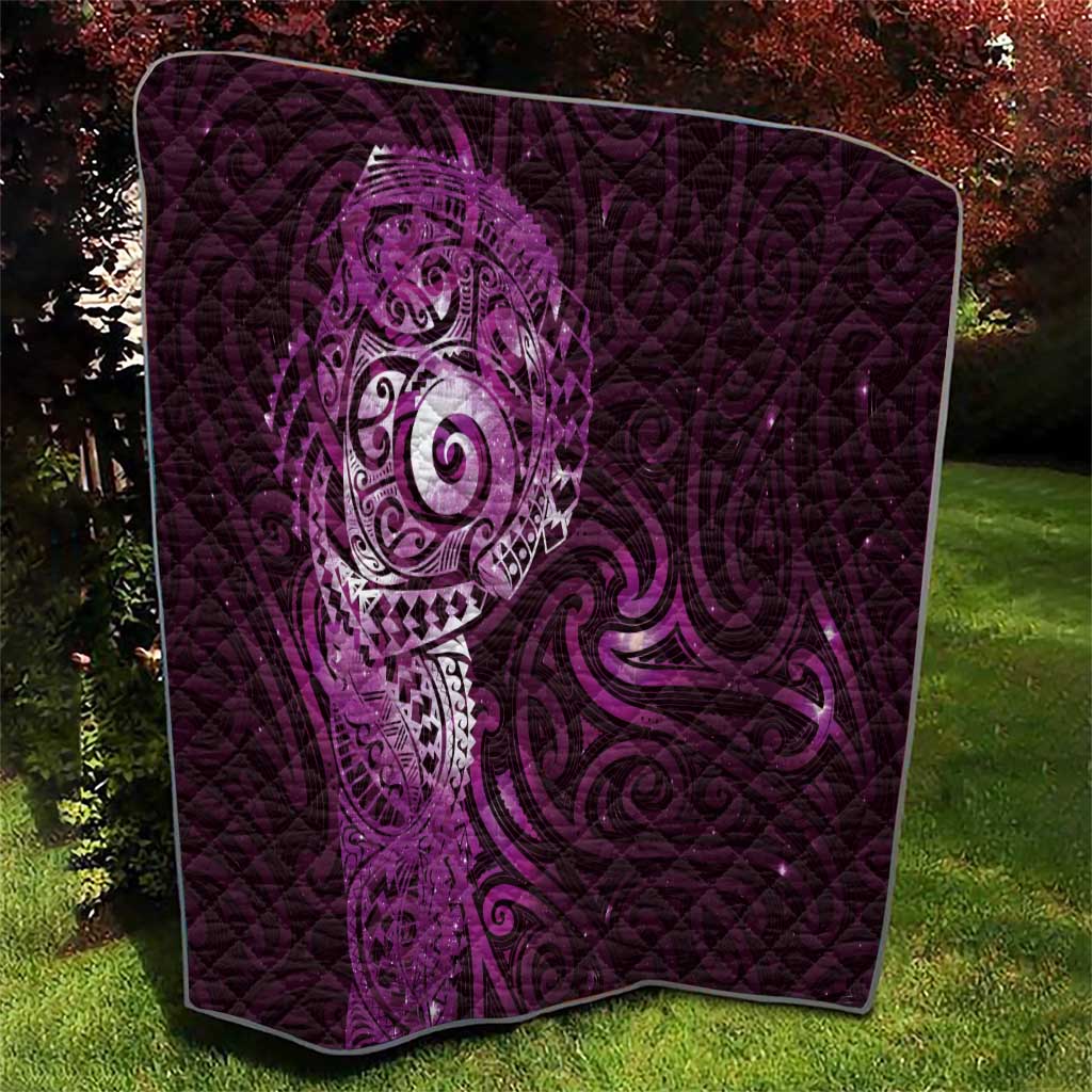 Matariki New Zealand Maori Koru Art Tattoo Quilt New Year Galaxy Pink Sky Style