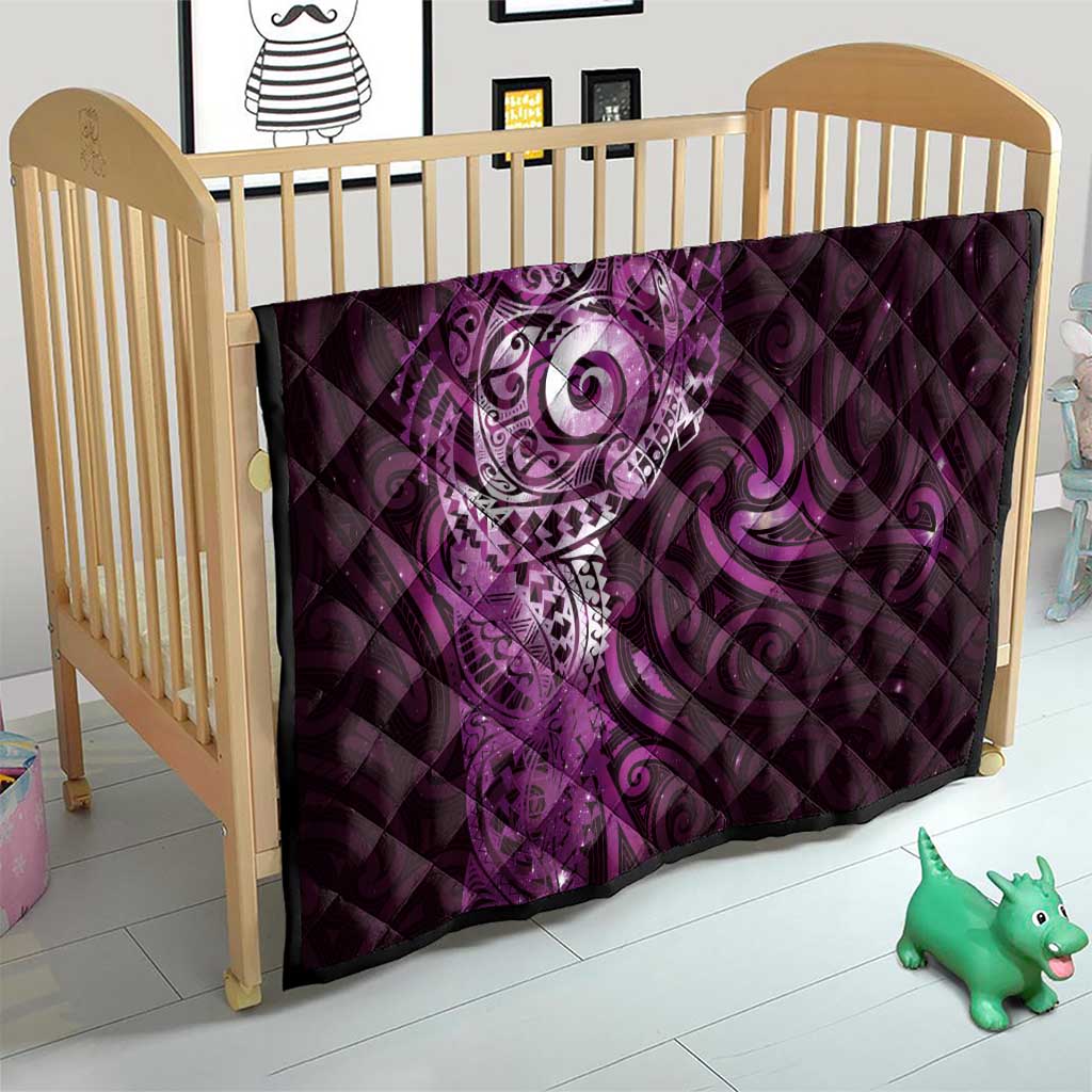 Matariki New Zealand Maori Koru Art Tattoo Quilt New Year Galaxy Pink Sky Style