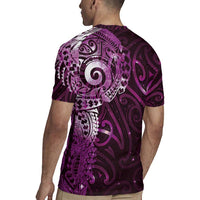Matariki New Zealand Maori Koru Art Tattoo Rugby Jersey New Year Galaxy Pink Sky Style