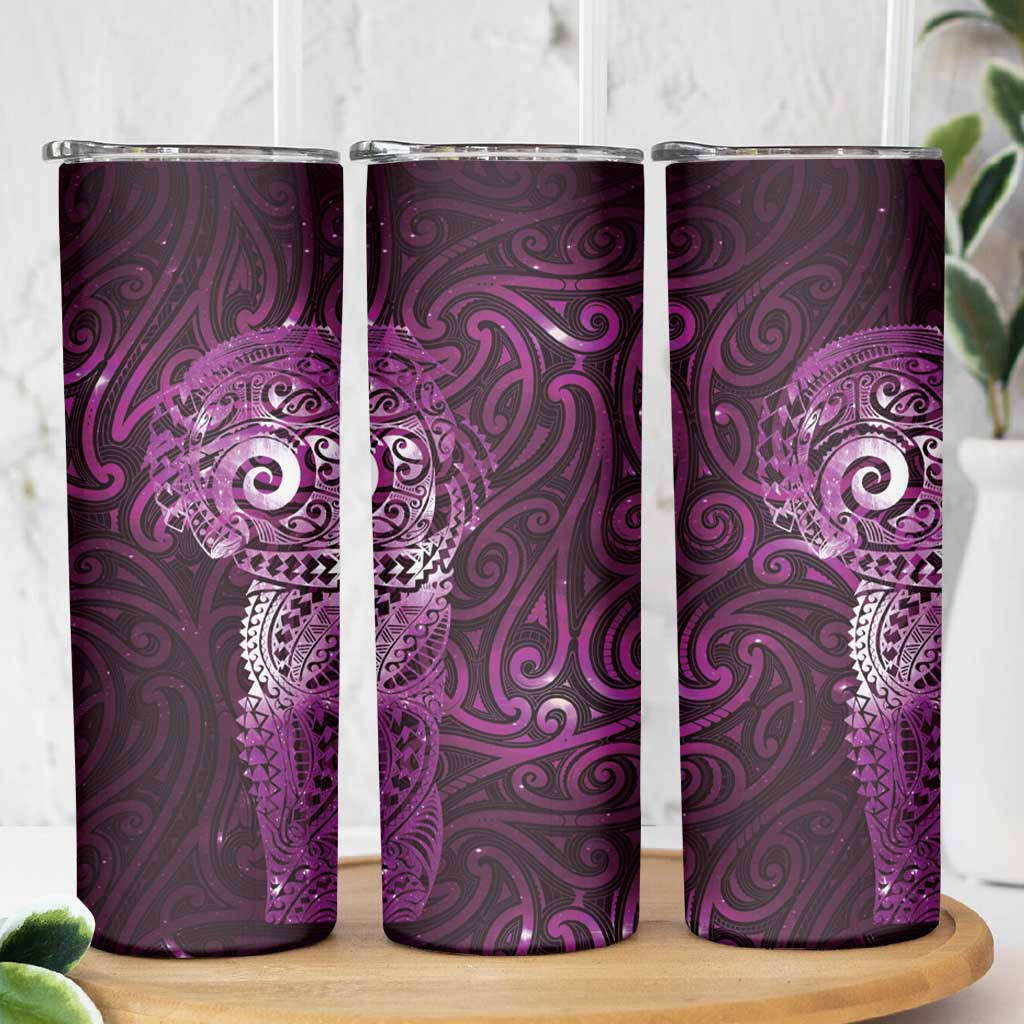 Matariki New Zealand Maori Koru Art Tattoo Skinny Tumbler New Year Galaxy Pink Sky Style