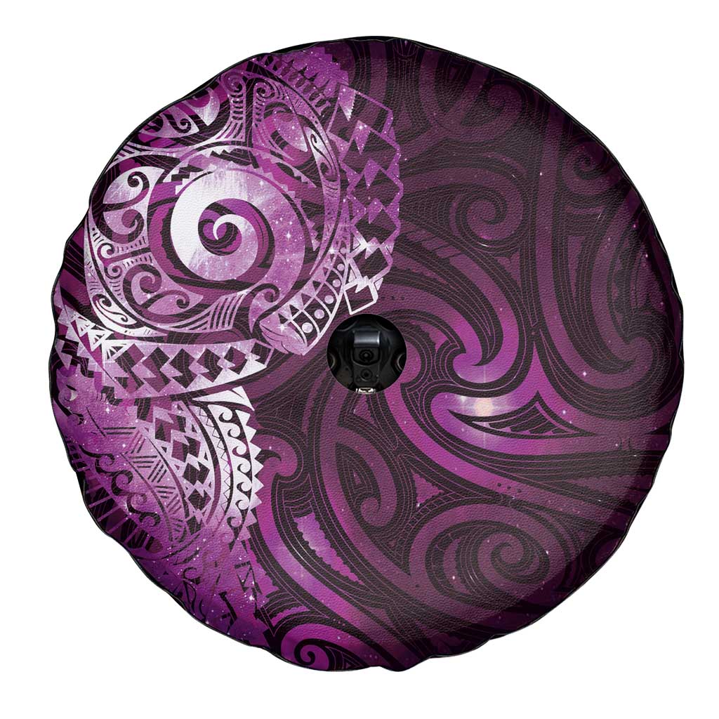 Matariki New Zealand Maori Koru Art Tattoo Spare Tire Cover New Year Galaxy Pink Sky Style