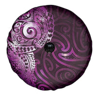 Matariki New Zealand Maori Koru Art Tattoo Spare Tire Cover New Year Galaxy Pink Sky Style