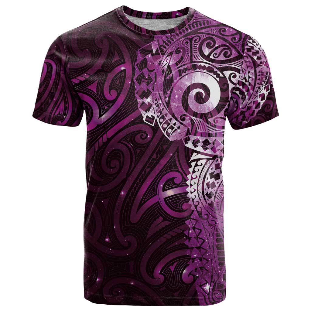 Matariki New Zealand Maori Koru Art Tattoo T Shirt New Year Galaxy Pink Sky Style