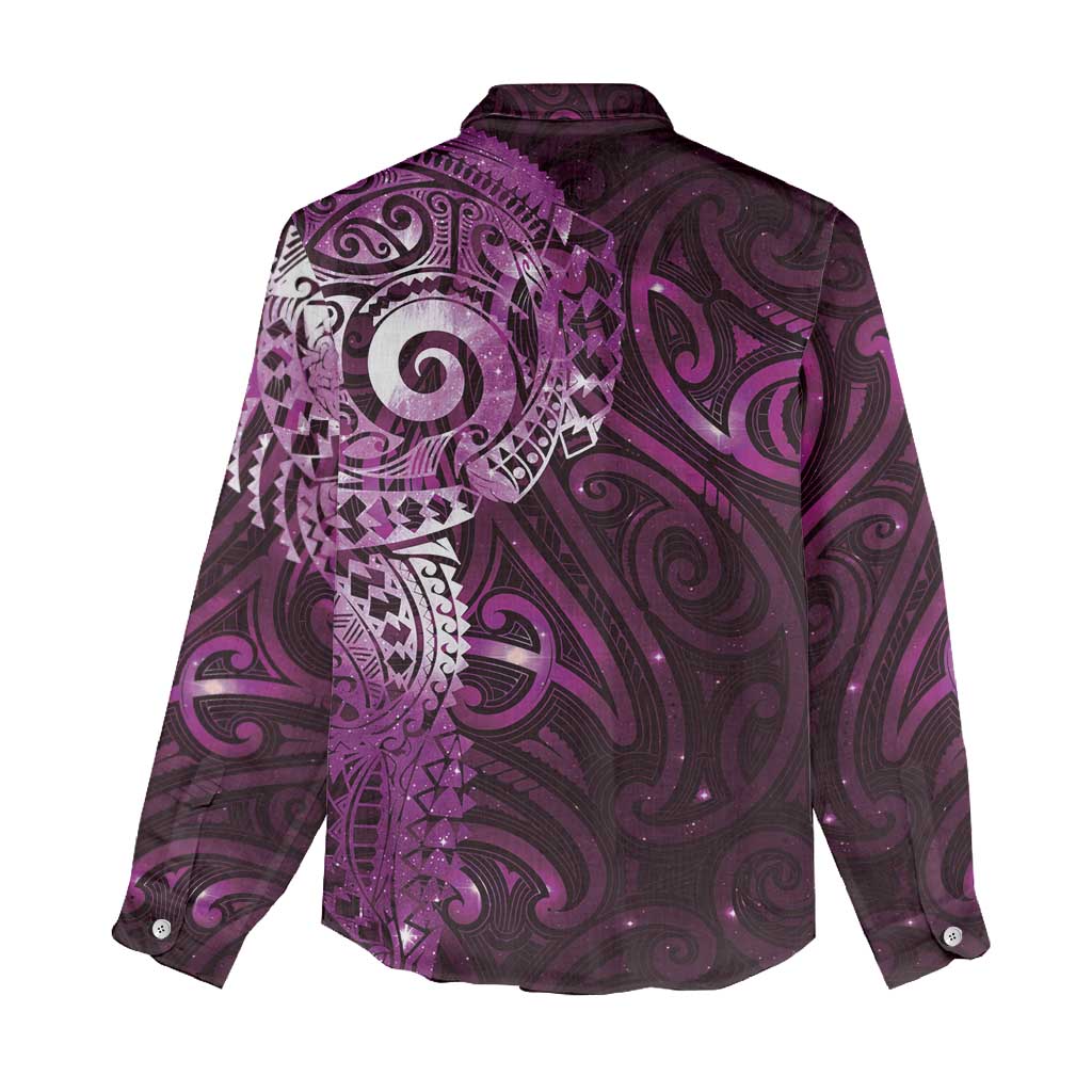 Matariki New Zealand Maori Koru Art Tattoo Women Casual Shirt New Year Galaxy Pink Sky Style