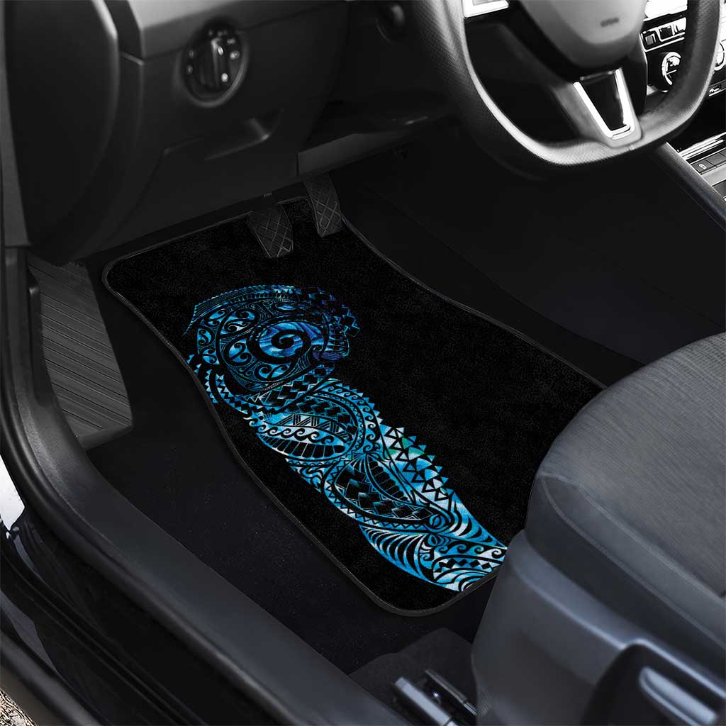 New Zealand Maori Koru Art Traditional Tattoo Car Mats Paua Shell