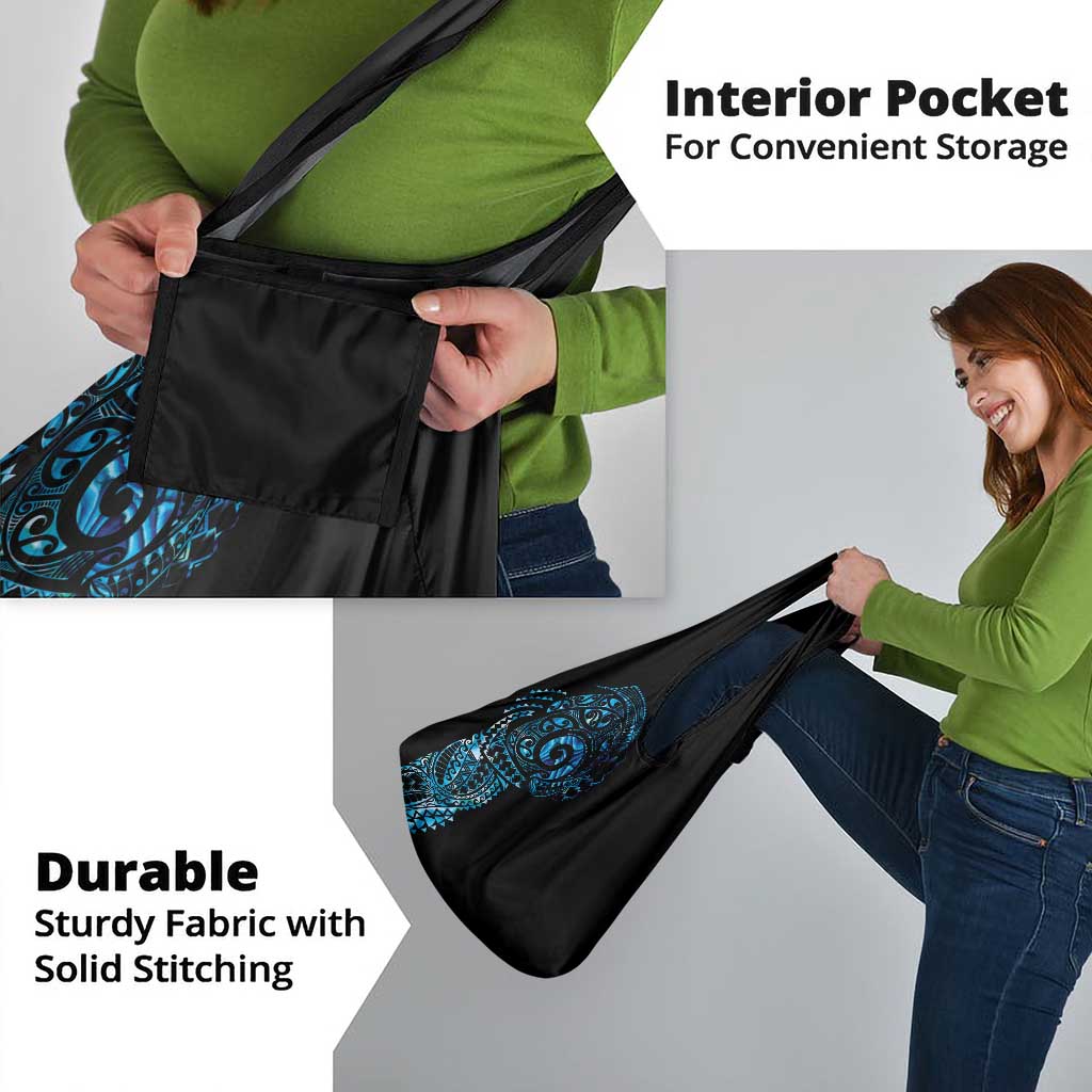 New Zealand Maori Koru Art Traditional Tattoo Grocery Bag Paua Shell