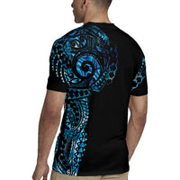 New Zealand Maori Koru Art Traditional Tattoo Rugby Jersey Paua Shell