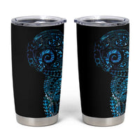 New Zealand Maori Koru Art Traditional Tattoo Tumbler Cup Paua Shell