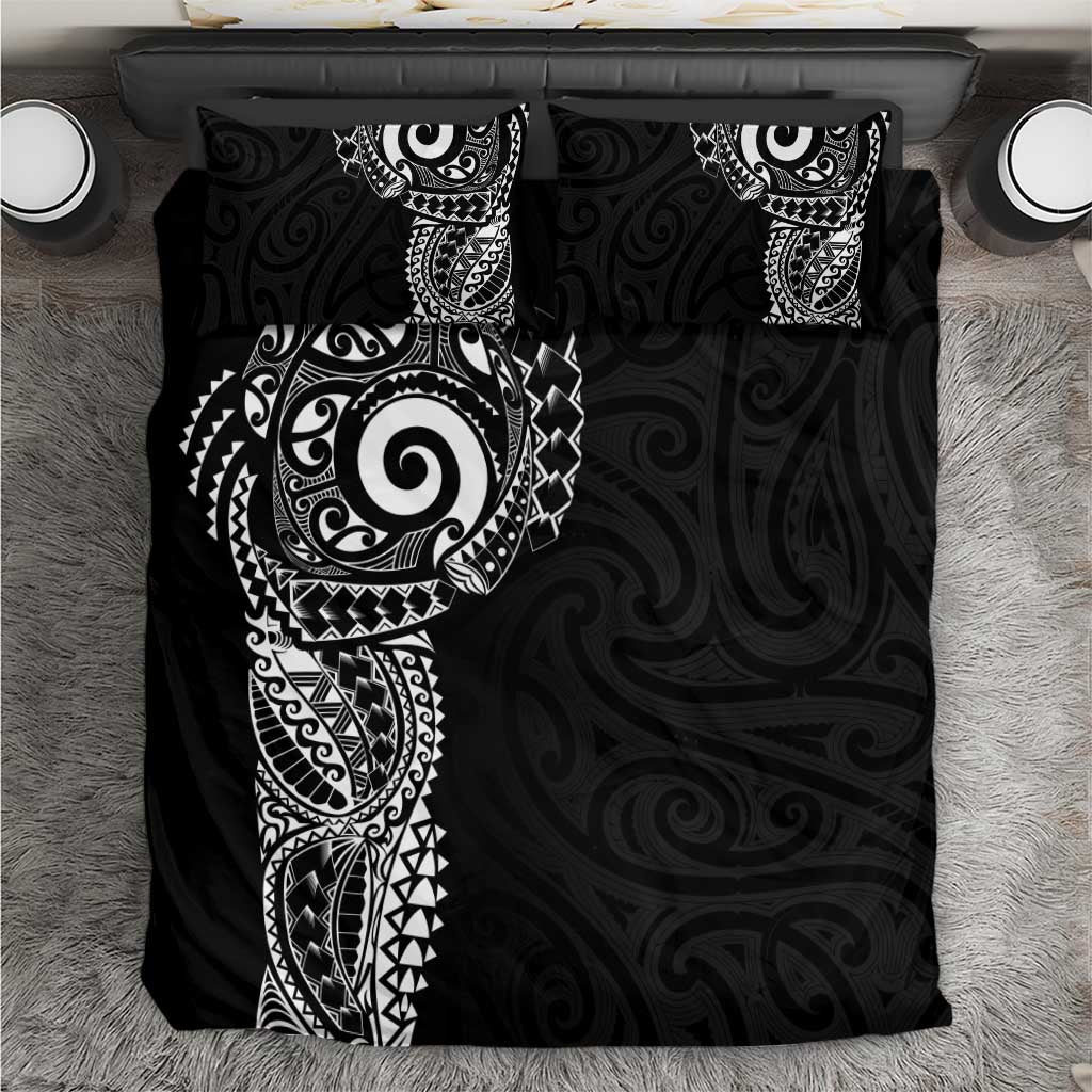 New Zealand Maori Koru Art Traditional Tattoo Bedding Set Simple Style