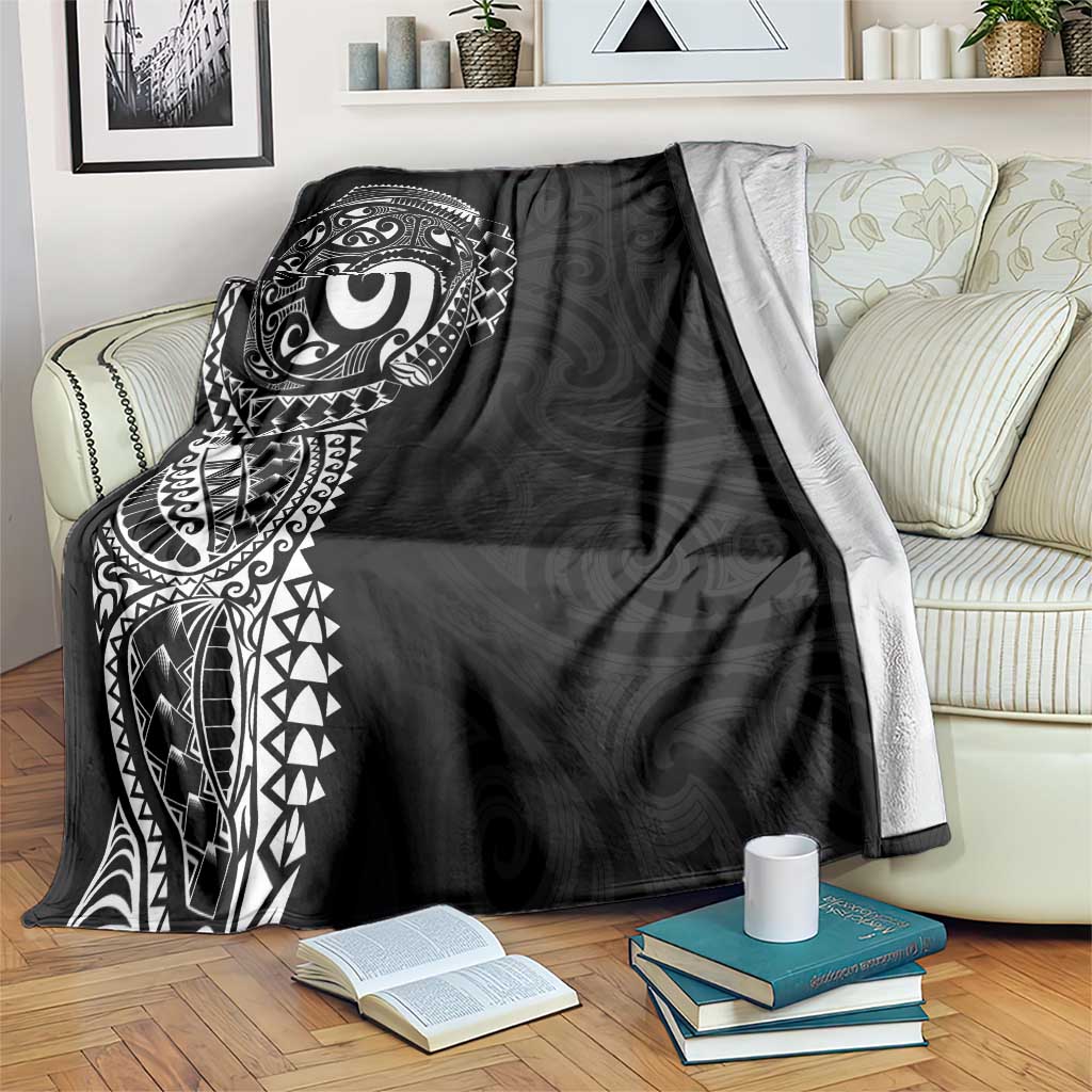 New Zealand Maori Koru Art Traditional Tattoo Blanket Simple Style
