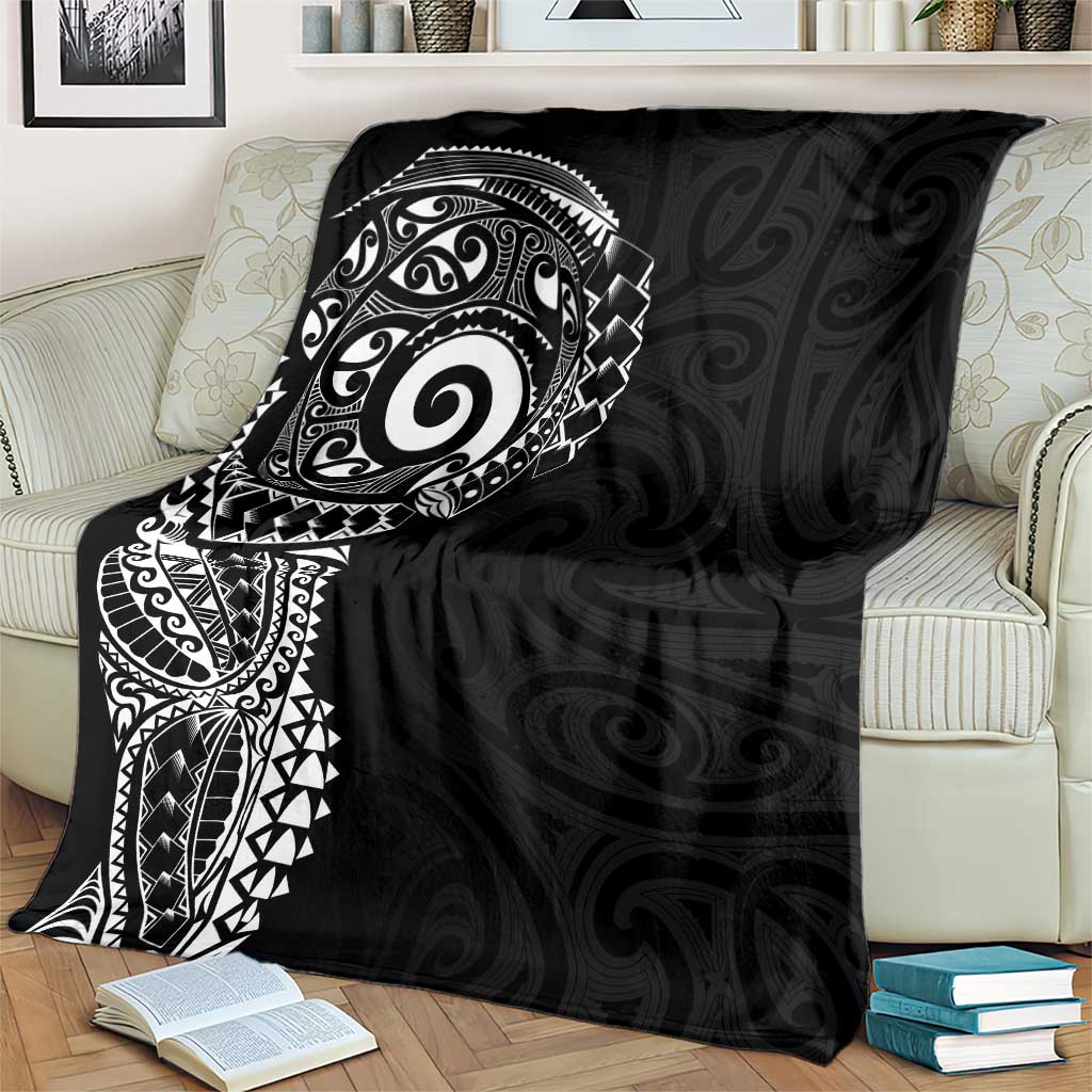 New Zealand Maori Koru Art Traditional Tattoo Blanket Simple Style