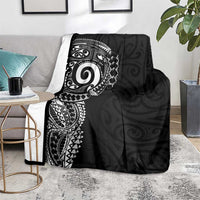 New Zealand Maori Koru Art Traditional Tattoo Blanket Simple Style