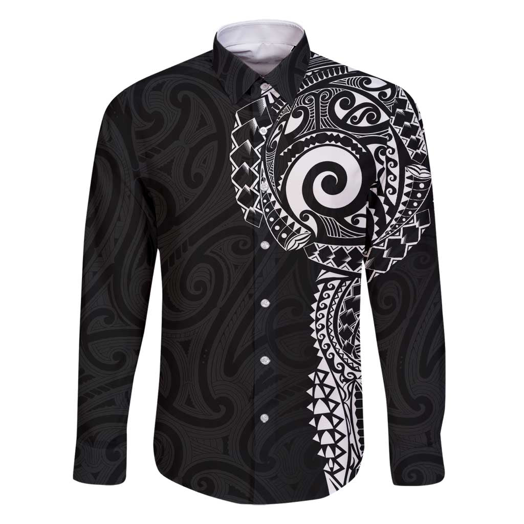 New Zealand Maori Koru Art Traditional Tattoo Family Matching Mermaid Dress and Hawaiian Shirt Simple Style