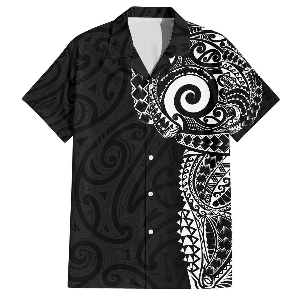 New Zealand Maori Koru Art Traditional Tattoo Family Matching Puletasi and Hawaiian Shirt Simple Style