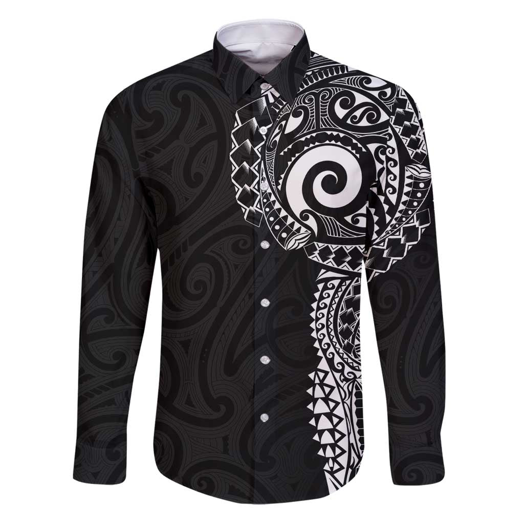 New Zealand Maori Koru Art Traditional Tattoo Family Matching Puletasi and Hawaiian Shirt Simple Style