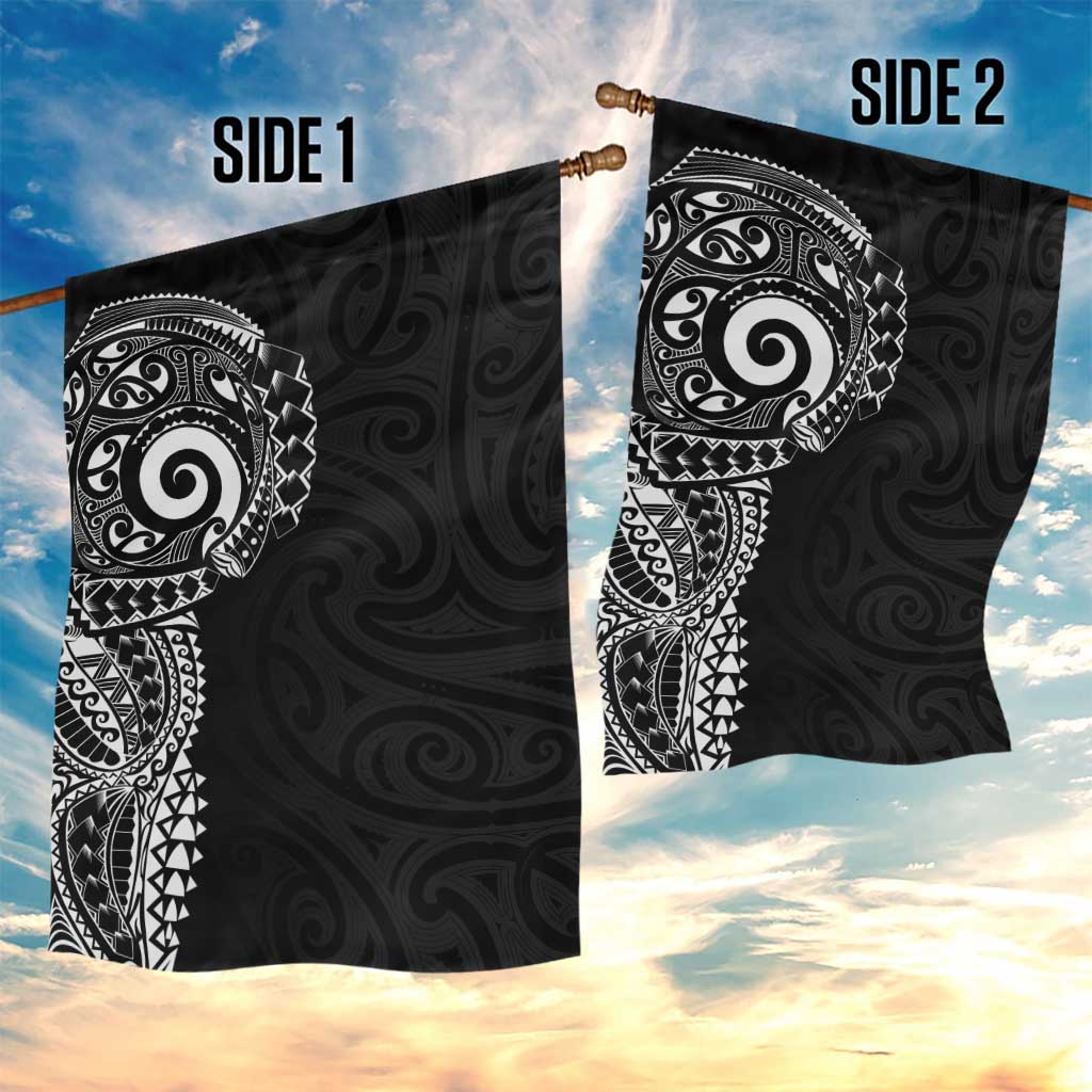 New Zealand Maori Koru Art Traditional Tattoo Garden Flag Simple Style
