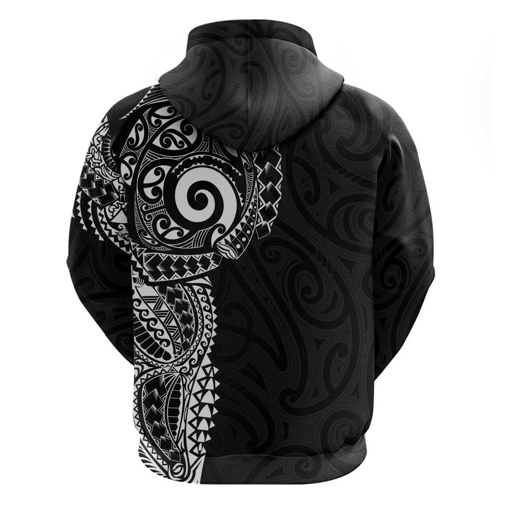 New Zealand Maori Koru Art Traditional Tattoo Hoodie Simple Style