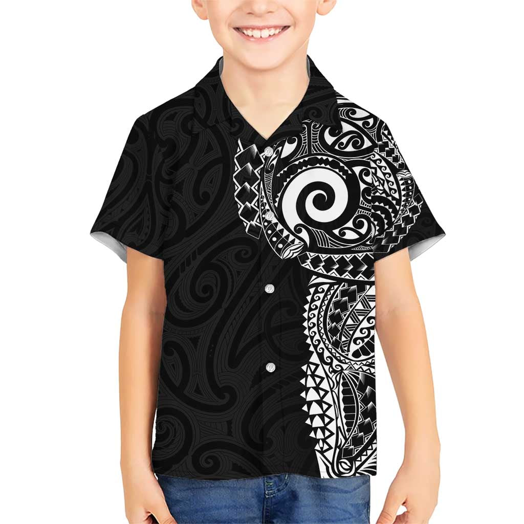 New Zealand Maori Koru Art Traditional Tattoo Kid Hawaiian Shirt Simple Style