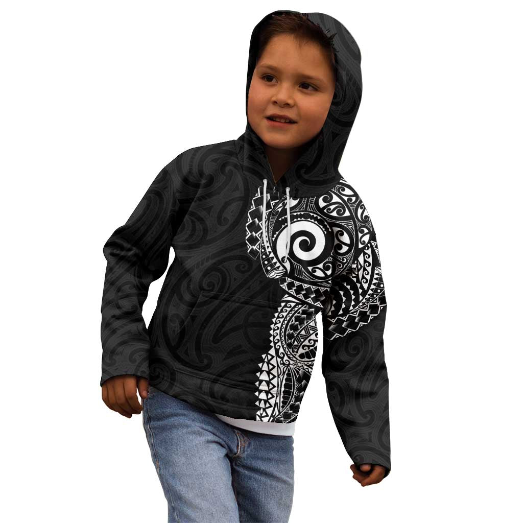 New Zealand Maori Koru Art Traditional Tattoo Kid Hoodie Simple Style