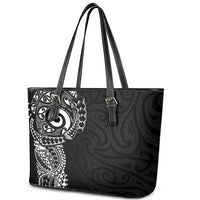 New Zealand Maori Koru Art Traditional Tattoo Leather Tote Bag Simple Style