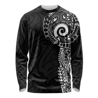 New Zealand Maori Koru Art Traditional Tattoo Long Sleeve Shirt Simple Style