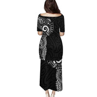 New Zealand Maori Koru Art Traditional Tattoo Puletasi Simple Style