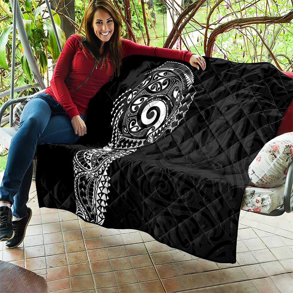 New Zealand Maori Koru Art Traditional Tattoo Quilt Simple Style